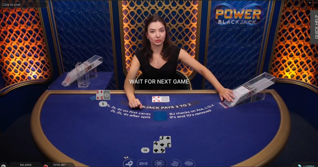 power blackjack live