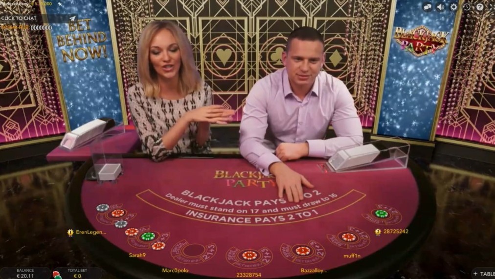 blackjack party live